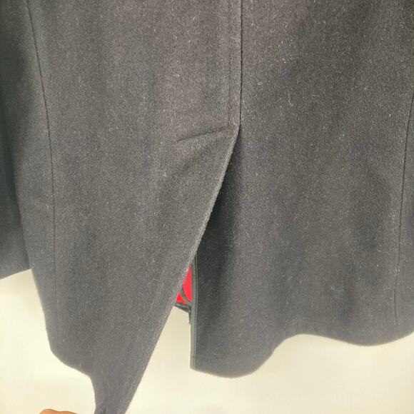 Vintage Land’s End Wool Red Lined Black Peacoat Made in USA Men’s - Picture 11 of 14